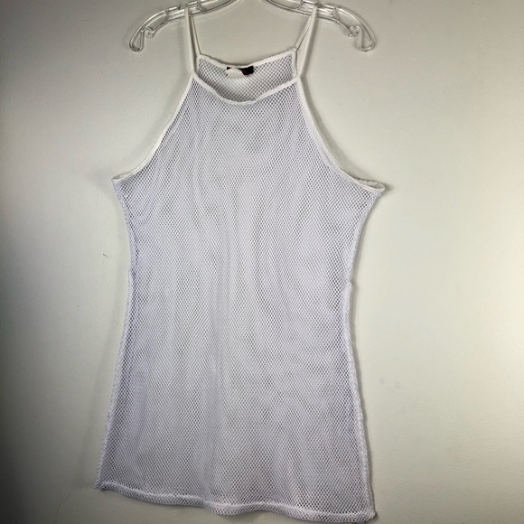 BLUSH White Mesh Bikini Bathing Suit Cover Up Size XL - Picture 2 of 7